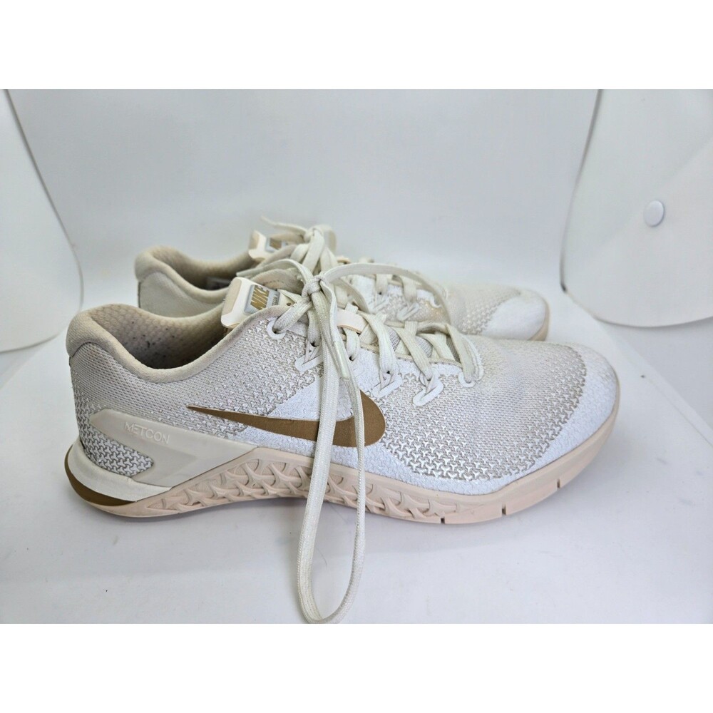Nike Metcon 4 Shoes Womens 7.5 White CrossFit Training Athletic Workout Sneakers